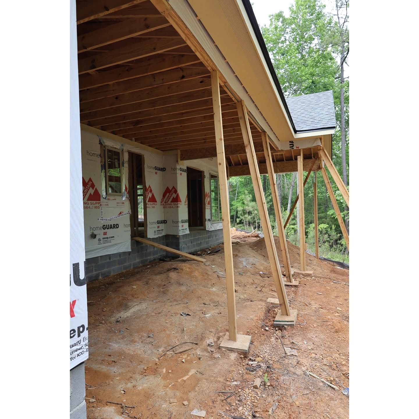 Vaulted interior framing and open trusses