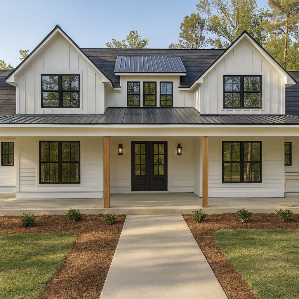 Modern farmhouse custom home by Riveroak Building Company in Trussville, Alabama